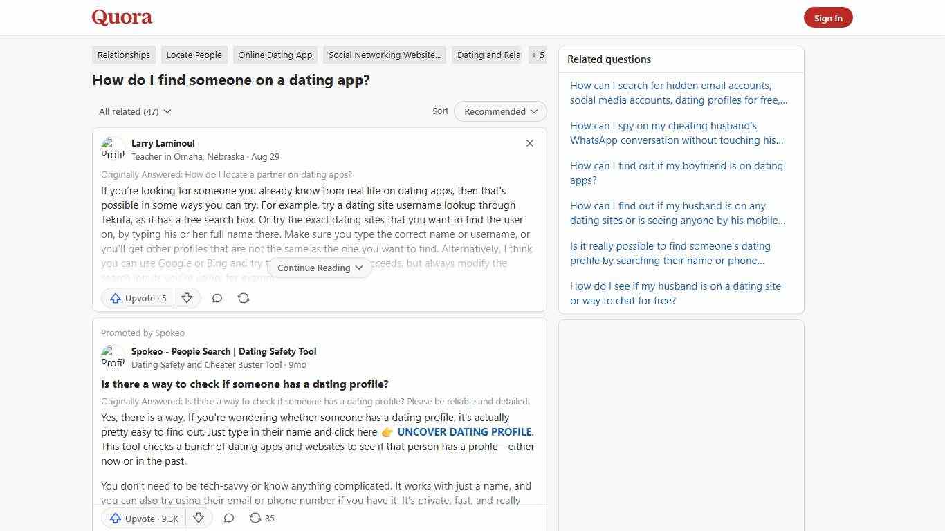 How to find someone on a dating app - Quora